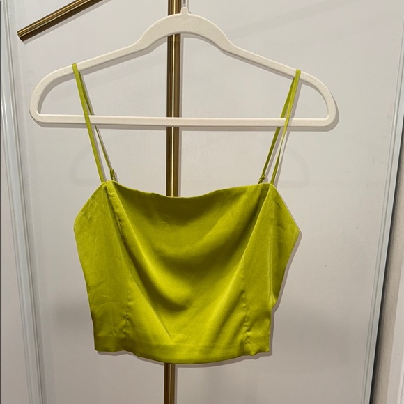 Lime Green Spaghetti Strap Top - Picture 3 of 4